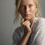 Firkløver Statement øredobber forgylt