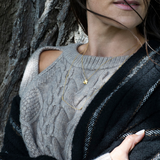 Firkløver halskjede med anheng forgylt med justerbar kjede