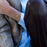 Firkløver armbånd forgylt, justerbar lengde