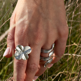 Firkløver Statement ring sølv