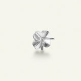 Firkløver medium øredobber sølv