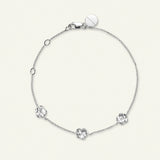 Forglemmigei blomst, Armbånd Sølv, justerbar lengde