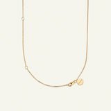 Forglemmigei blomst, halskjede forgylt med justerbar kjede