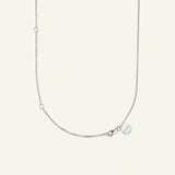 Forglemmigei halskjede sølv med justerbar kjede