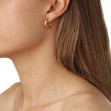 Gress Hoop Øreringer Forgylt