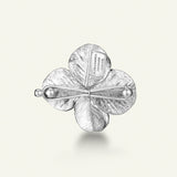 Firkløver hair clip, sølv