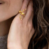 Forglemmigei blomst, Statement ring forgylt