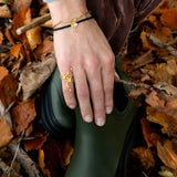 Forglemmigei blomst, Statement ring forgylt