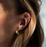 Forglemmigei Hoop øreringer forgylt