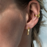 Græs ear cuff forgylt