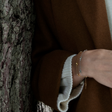 Forglemmigei Armbånd Sølv, justerbar lengde