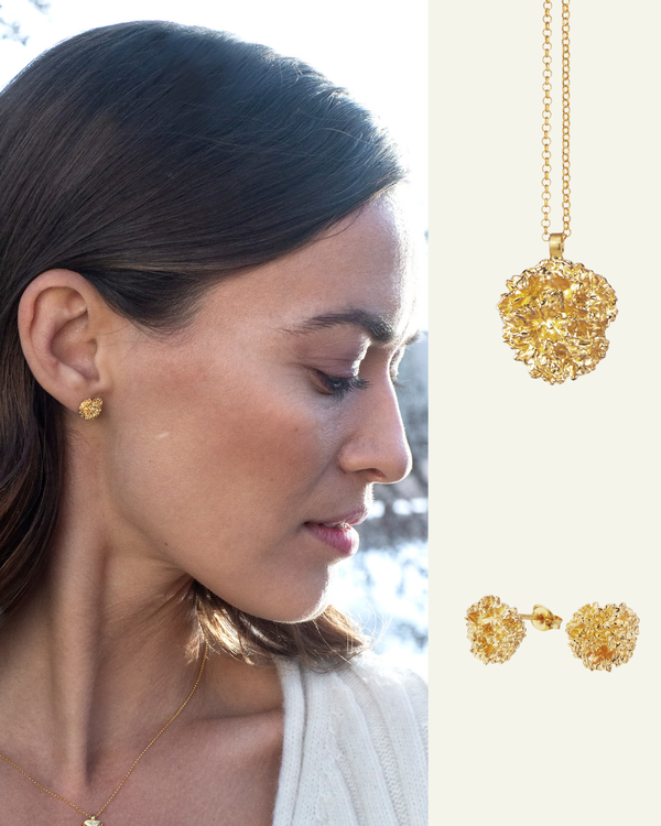 Persille Øredobber og Halskjede