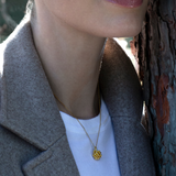 Dill halskæde med anghent Forgylt, justerbar kjede