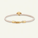 Firkløver silkearmbånd rosa, forgylt