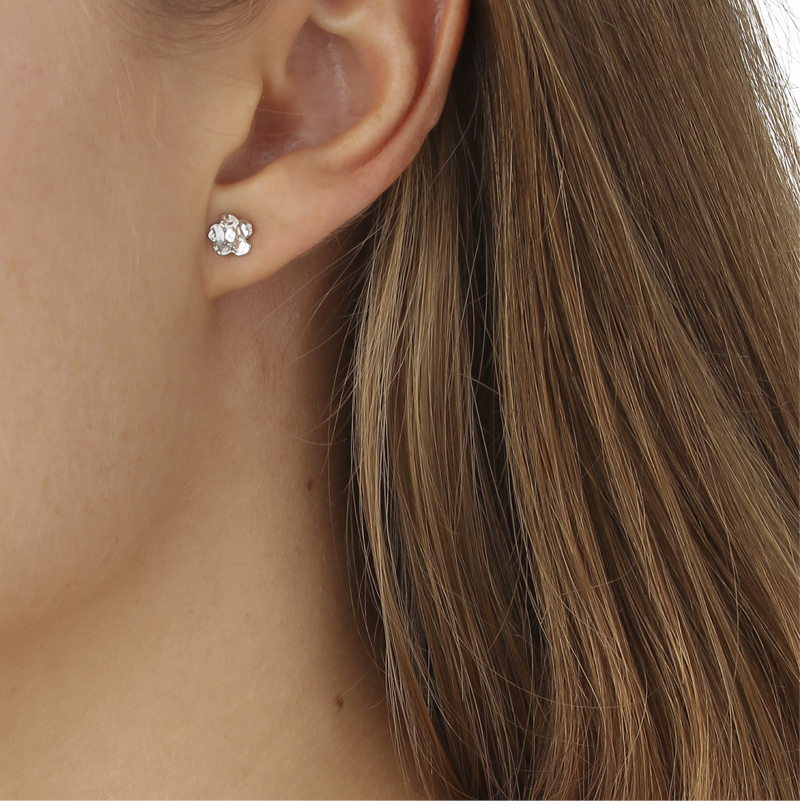 Forglemmigei Små Øredobber Sølv