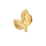 Bøkeblad pin forgylt