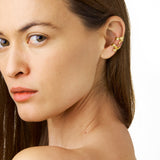 Græs ear cuff forgylt