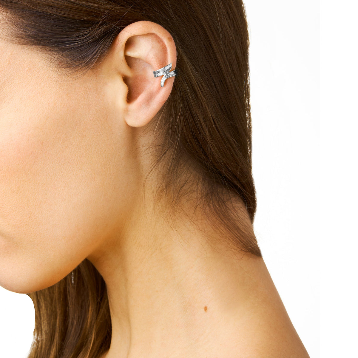 Gress ear cuff sølv