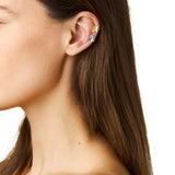 Firkløver ear cuff, sølv