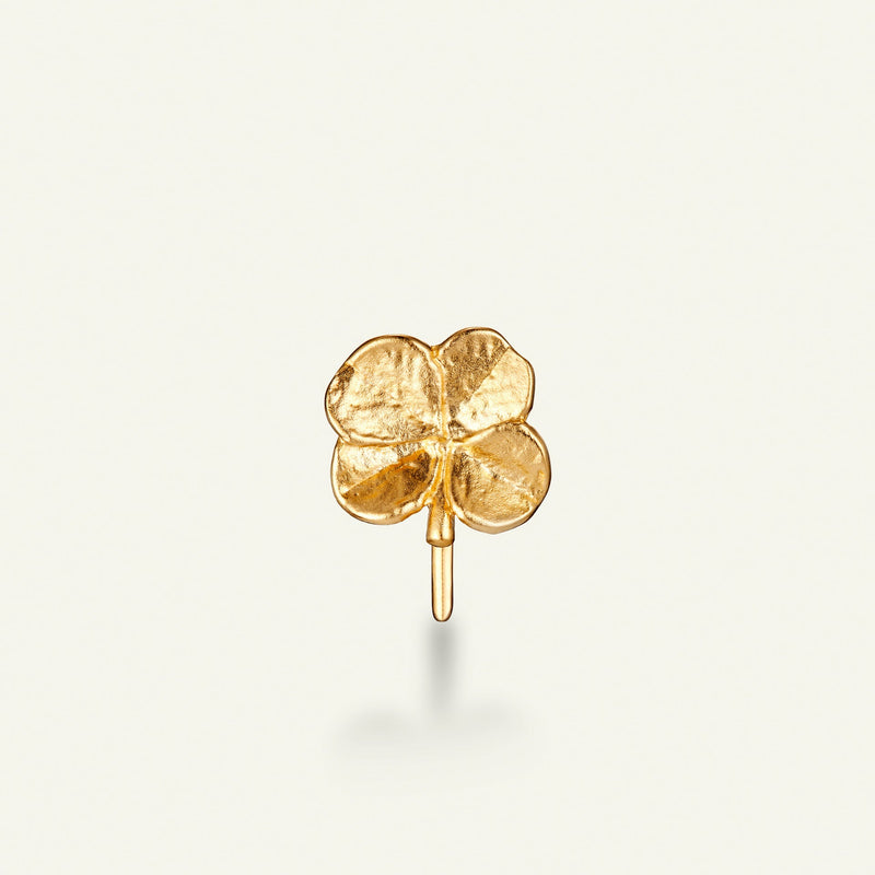 Firkløver ear cuff, forgylt