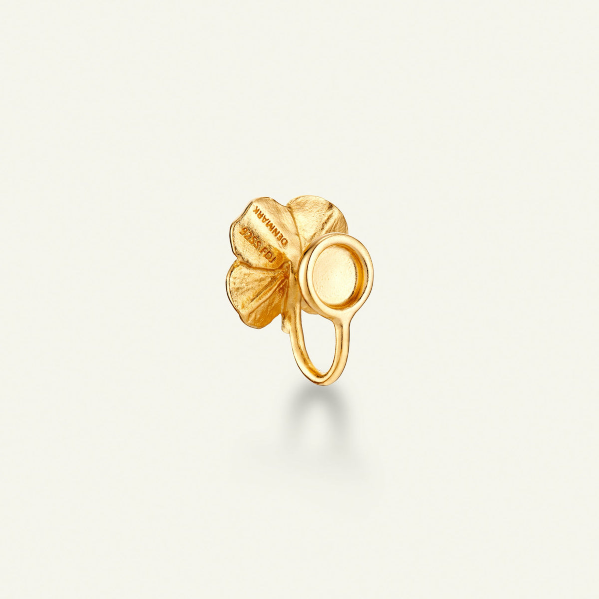 Firkløver ear cuff, forgylt