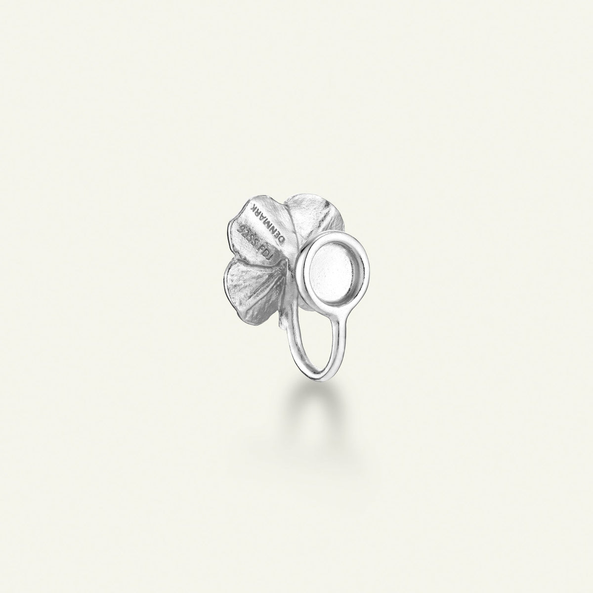 Firkløver ear cuff, sølv