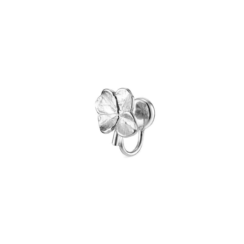 Firkløver ear cuff, sølv