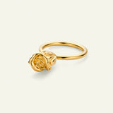 Rose statement ring, forgylt