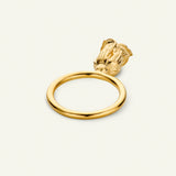 Rose statement ring, forgylt