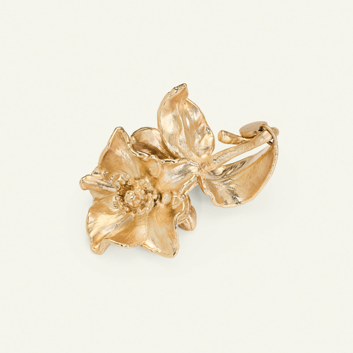 Julerose, 18 karat gullbelagt