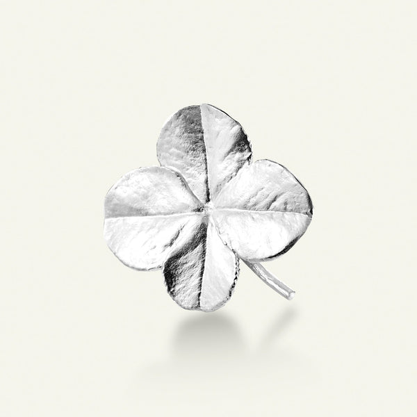 Firkløver brosje sølv
