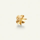 Firkløver medium øredobber forgylt