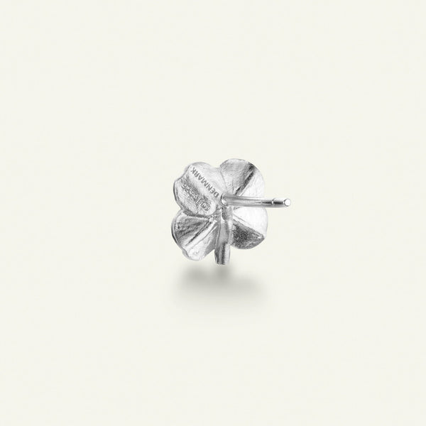 Firkløver medium øredobber sølv