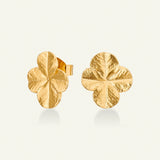 Firkløver Statement øredobber forgylt