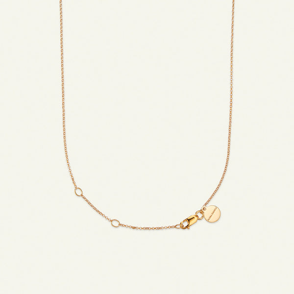 Firkløver halskjede med perleanheng, forgylt