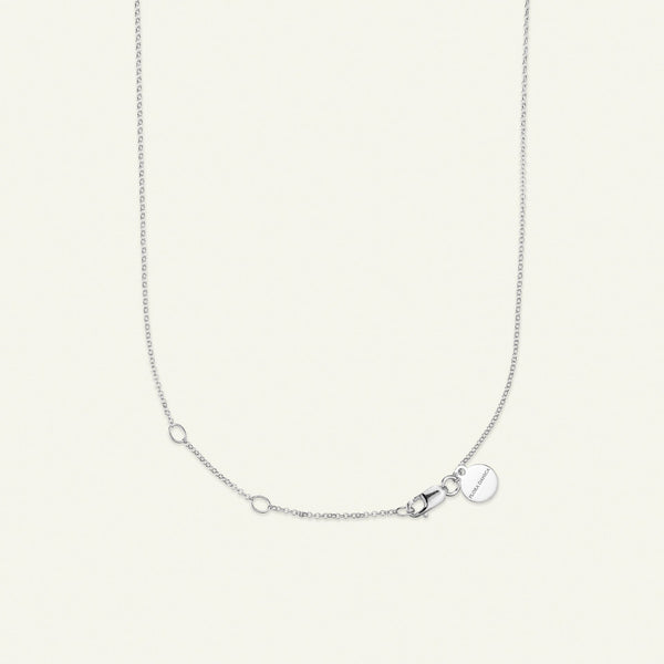 Firkløver halskjede med anheng sølv med justerbar kjede