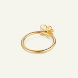 Firkløver ring, forgylt