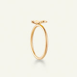 Firkløver ring, forgylt