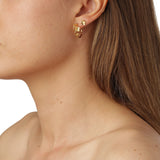 Forglemmigei Hoop øreringer forgylt