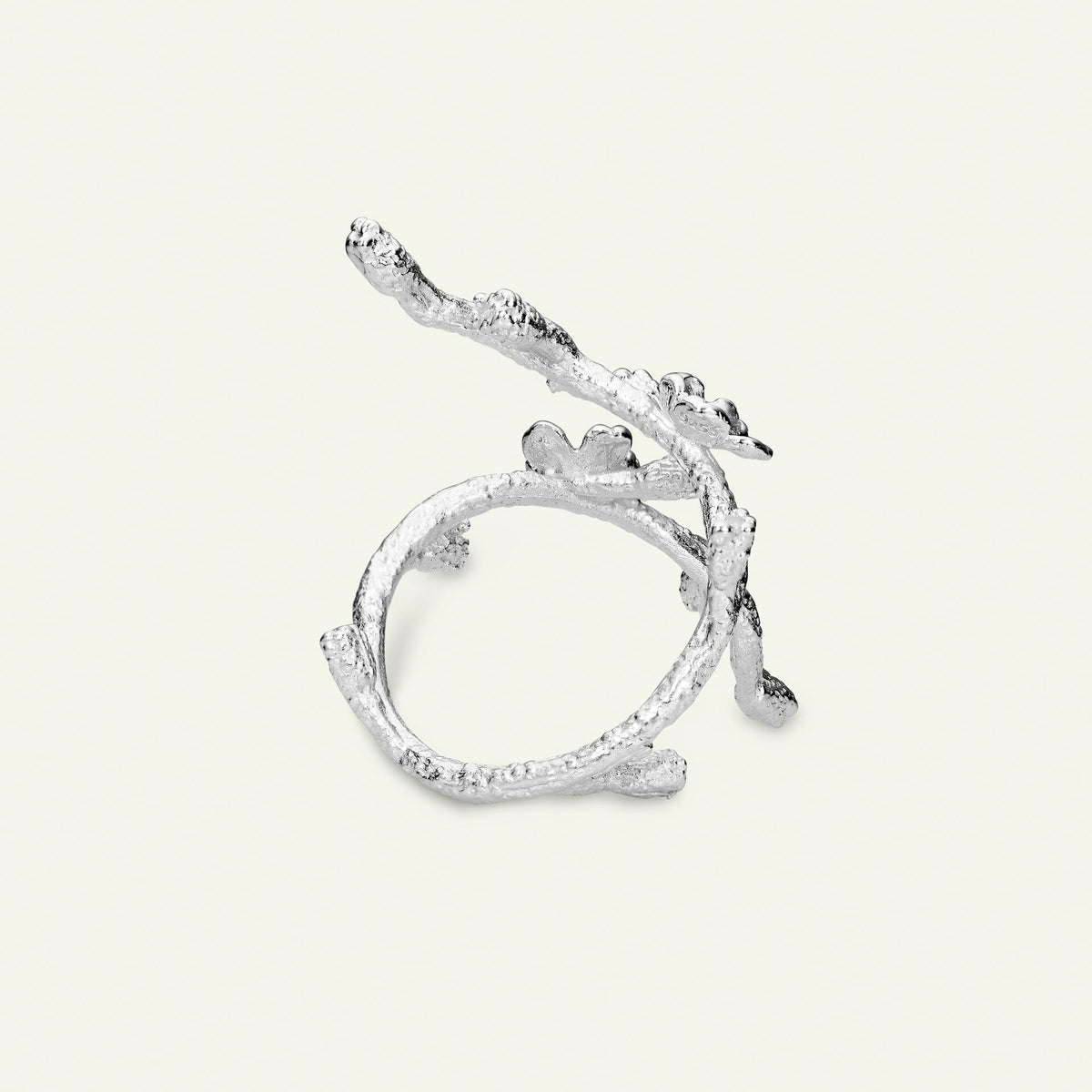 Forglemmigej statement ring, sølv