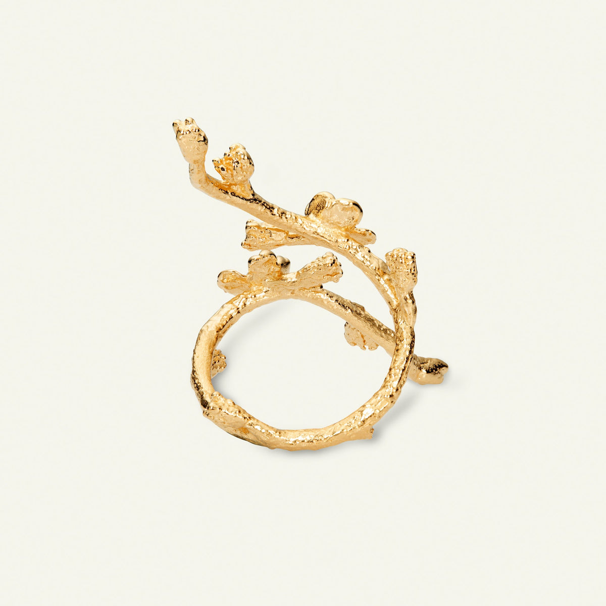 Forglemmigei blomst, Statement ring forgylt