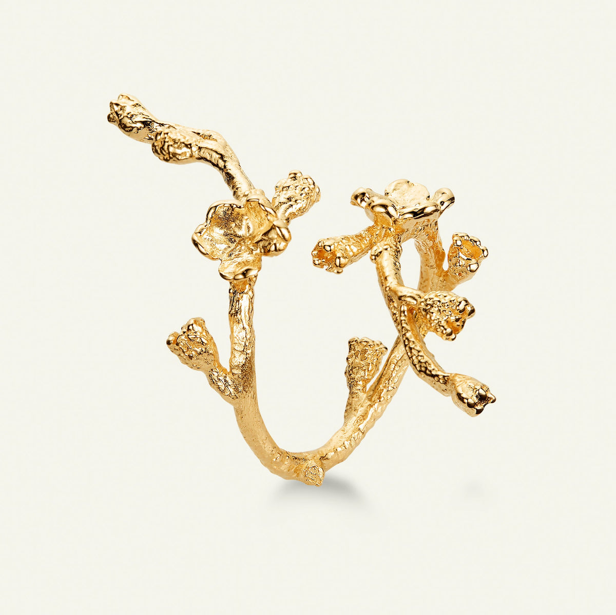Forglemmigei blomst, Statement ring forgylt