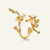 Forglemmigei blomst, Statement ring forgylt