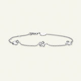 Forglemmigei Armbånd Sølv, justerbar lengde