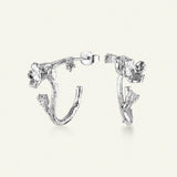 Forglemmigei Hoop øreringer sølv