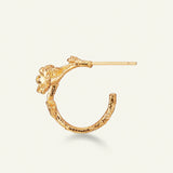 Forglemmigei Hoop øreringer forgylt