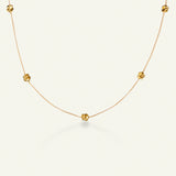 Forglemmigei halskjede forgylt med justerbar kjede