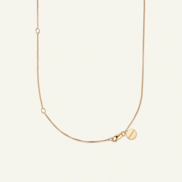 Forglemmigei halskjede forgylt med justerbar kjede