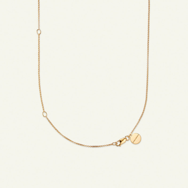 Forglemmigei halskjede forgylt med justerbar kjede