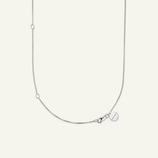 Forglemmigei halskjede sølv med justerbar kjede